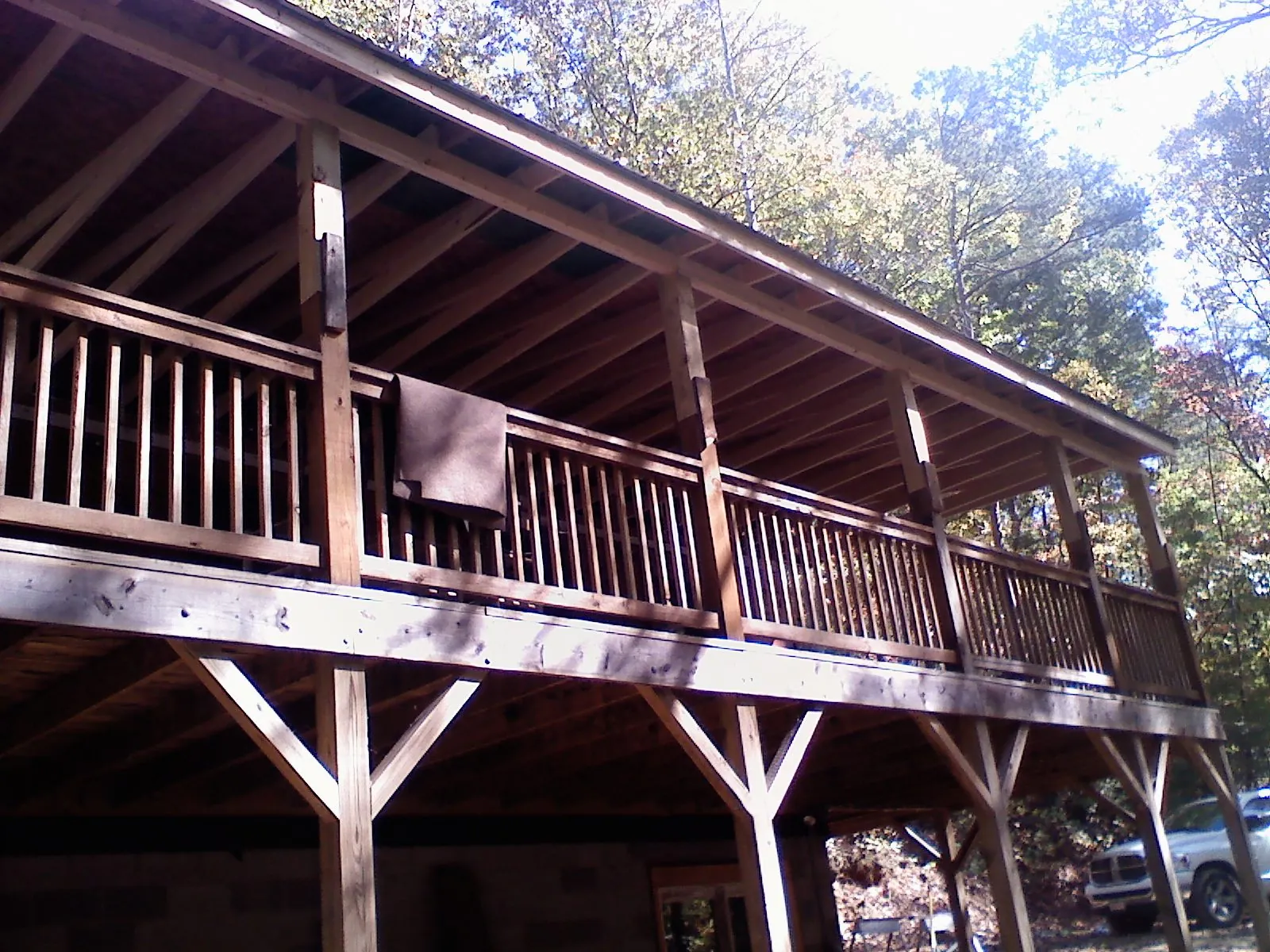 Timber framing under a new elevated porch and deck — Roof Leak Repair in Santa Barbara by Roofing Brothers